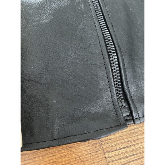 Vintage Hudson Leather Moto Edgy Motorcycle Biker Braid Cinch Lined Jacket - Picture 16 of 16